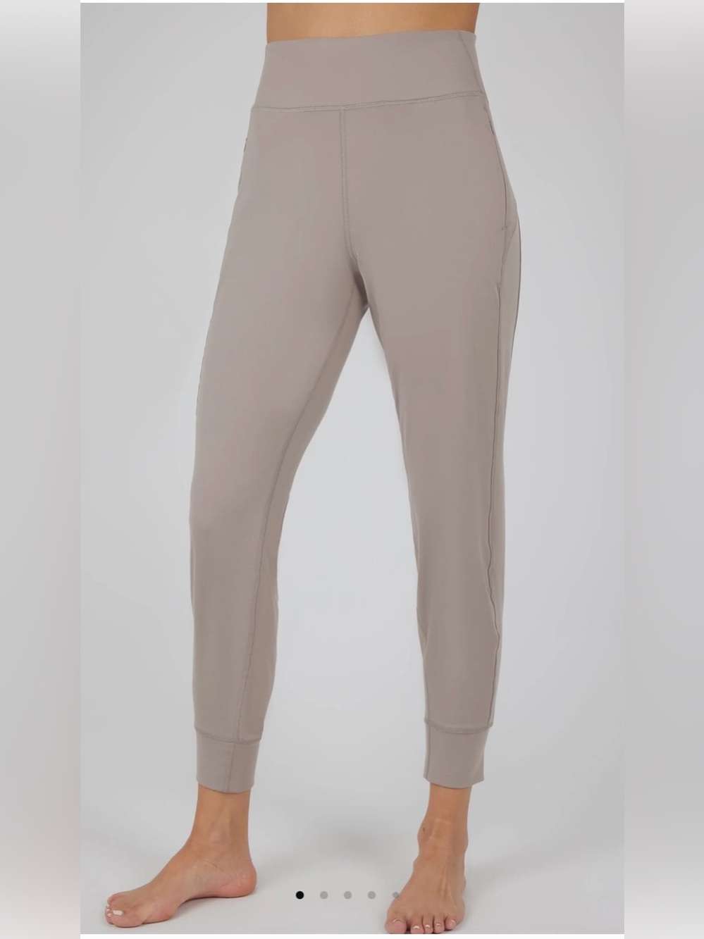 90 Degree By Reflex Women's Taupe High-Waist Greenwich Joggers